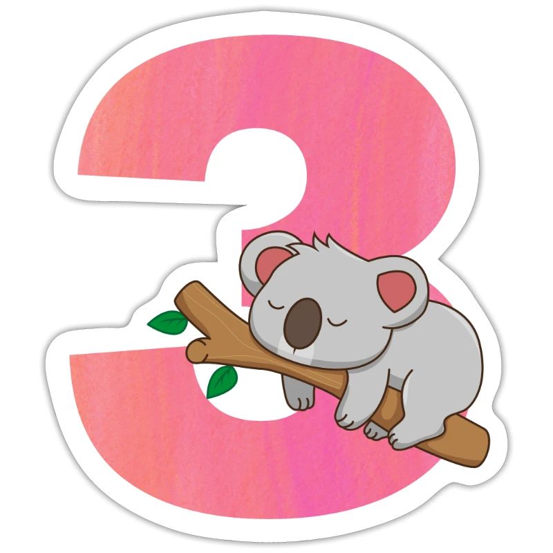 Koala B�r M�dchen 3. Geburtstag drehen 3 koala