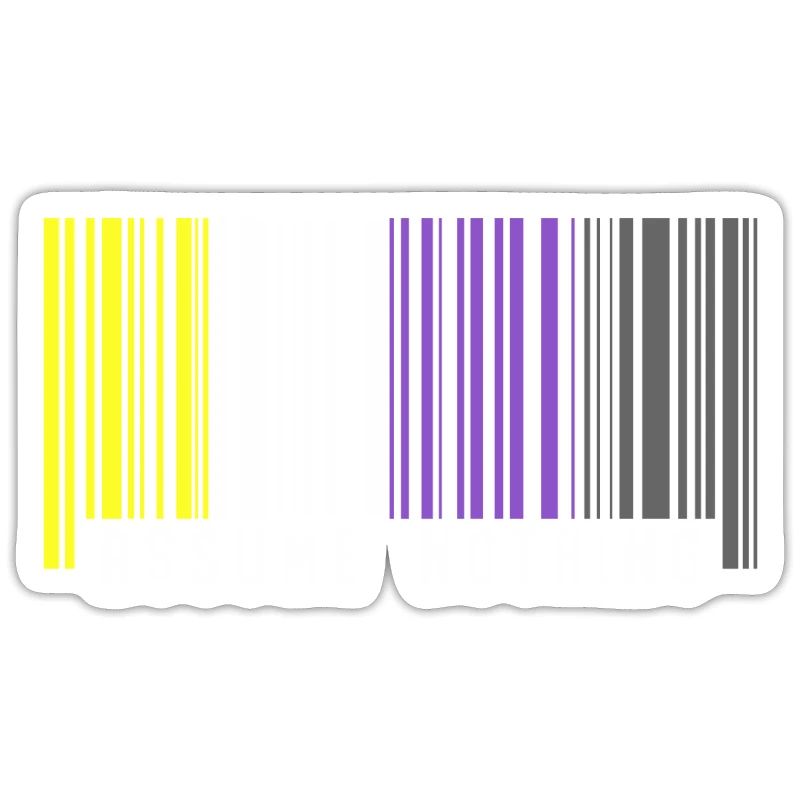 Nonbinary | Non-Binary Pride Barcode Flag