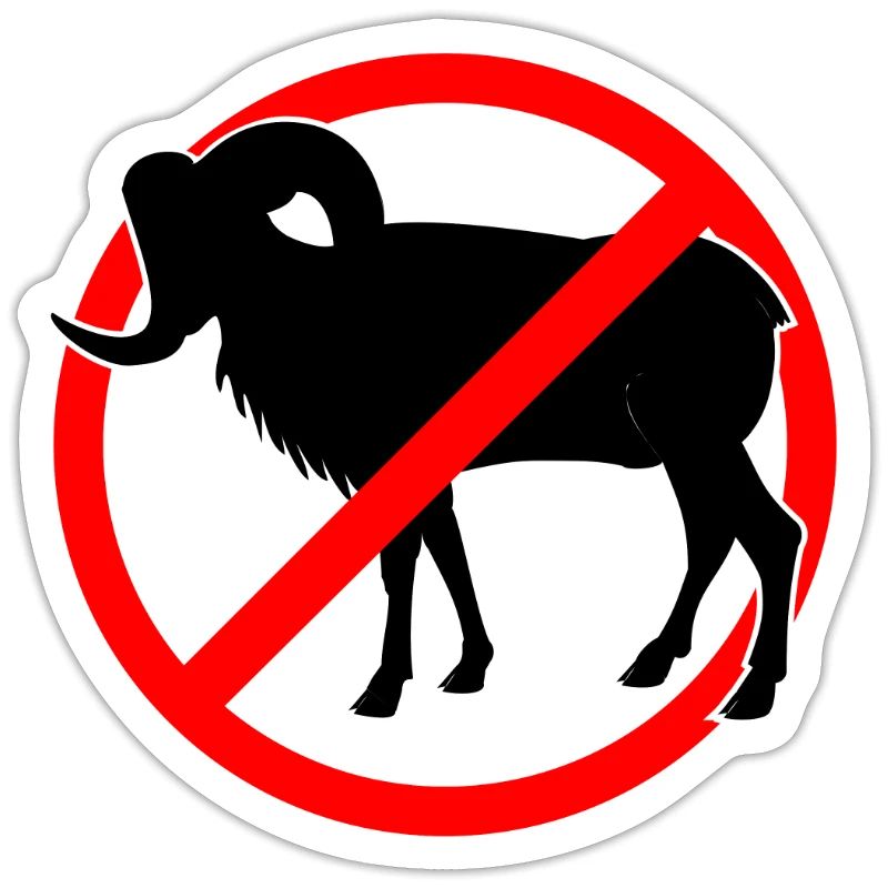 Ziegen oder Mufflons verboten - Ziege