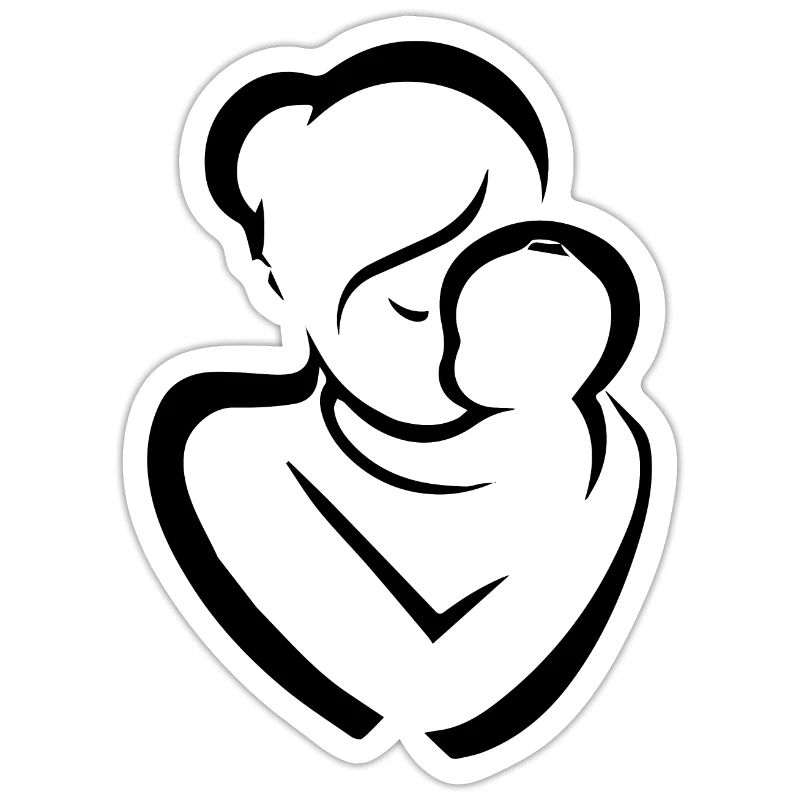 Mutter mit Kind Silhouette