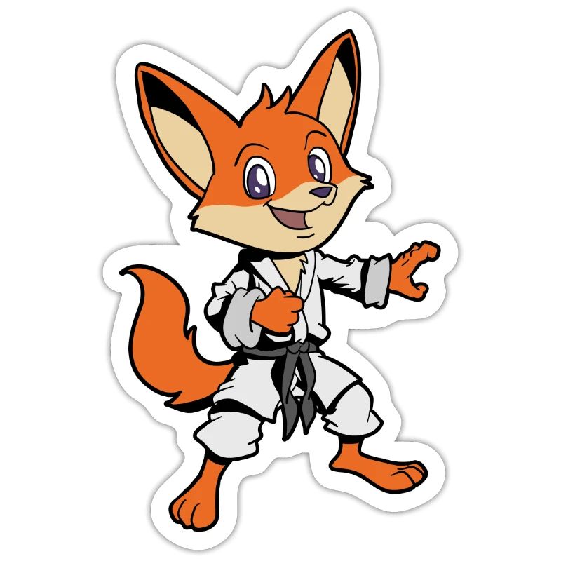 Comic Fuchs makes karate