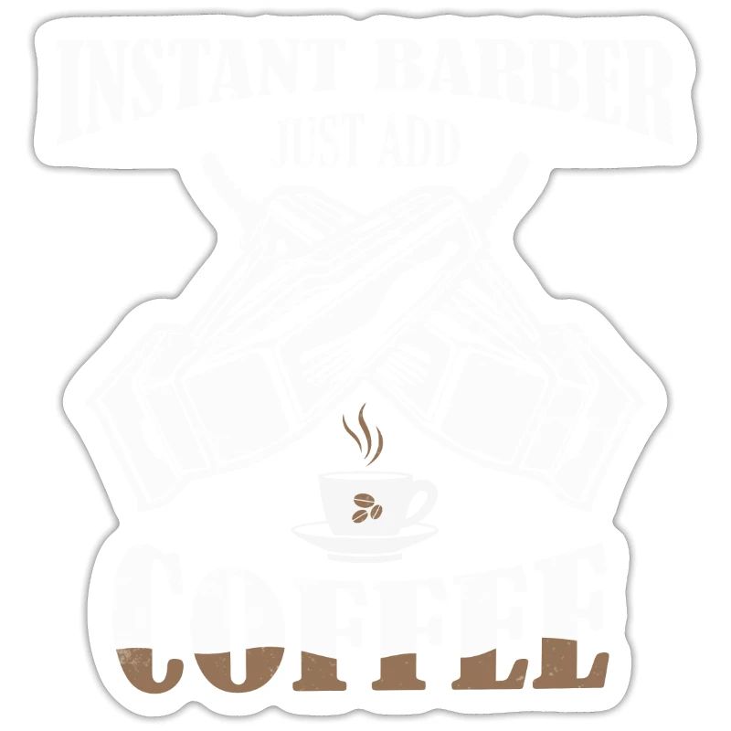 Instant Barber Il suffit d’ajouter café Coupe de cheveux Barbe