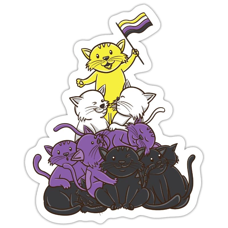 Non-binary cats Non-binary pride