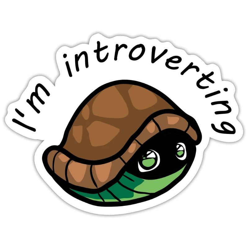 i'm introverting cute turtle