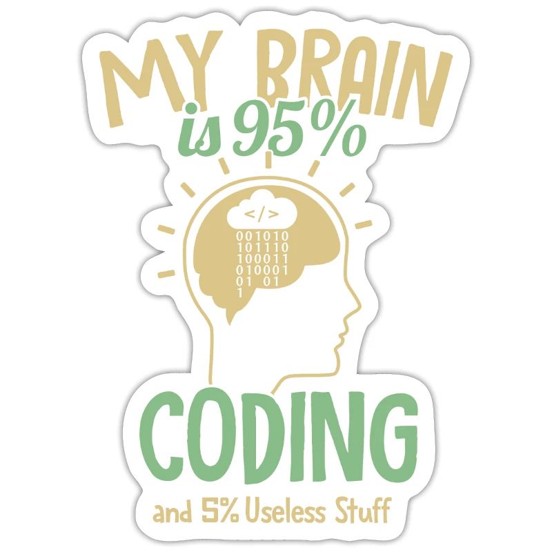 My Brain is 95% Coding Softwareingenieur Coder