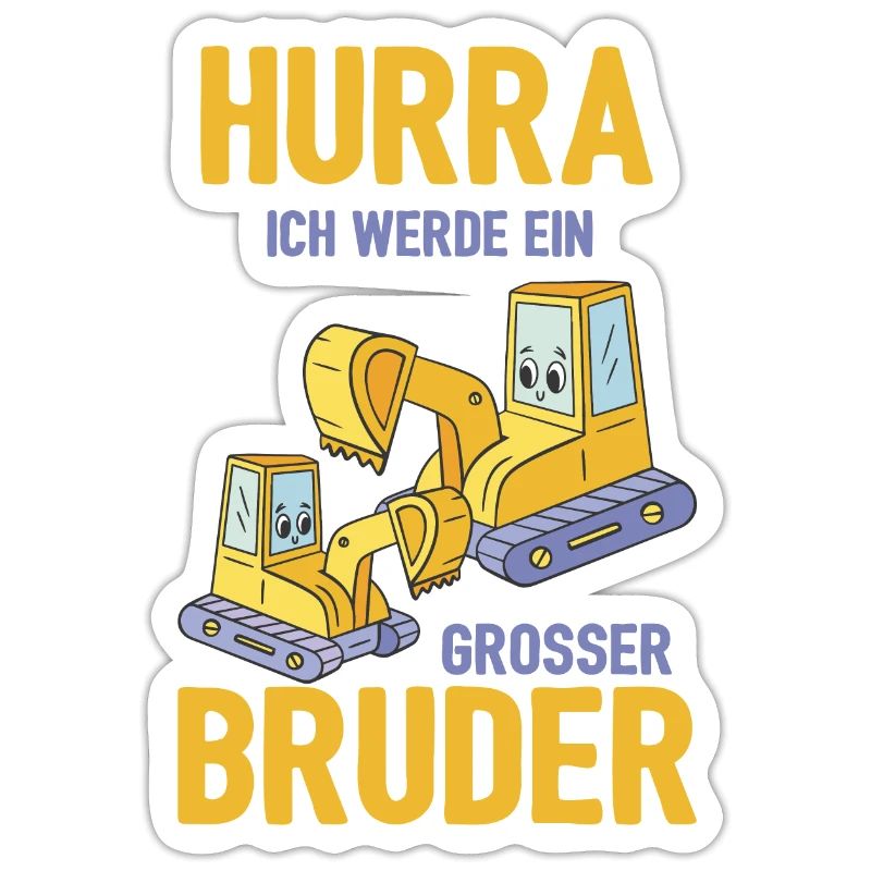 Werdender Bruder Geschenk Ich werde Bruder Bagger