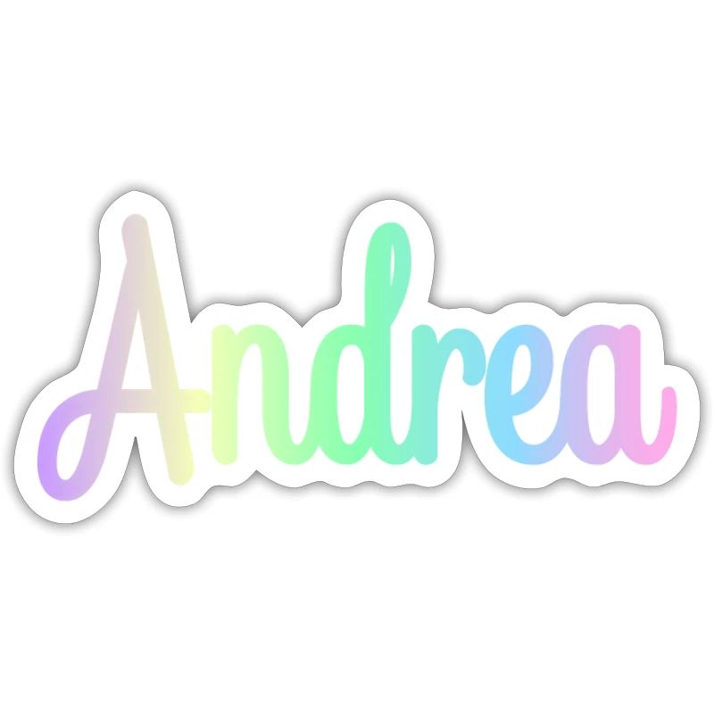 ANDREA Rainbow Minimalist Cursive