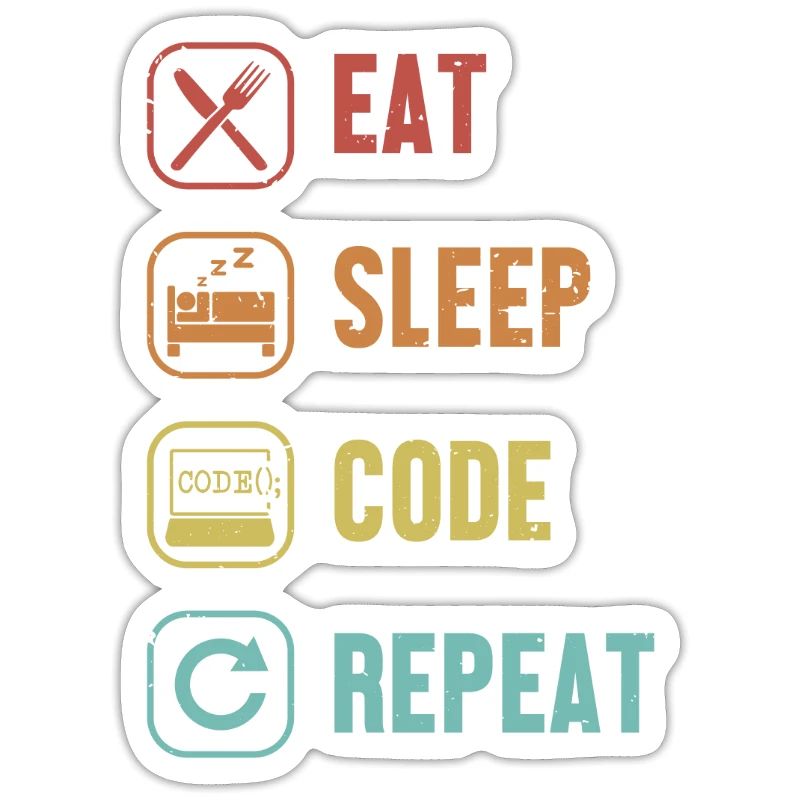 Eat Sleep Code Repeat Softwareingenieur Coder