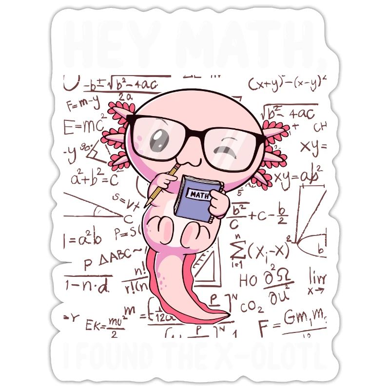 Funny Math Axolotl Math Gift
