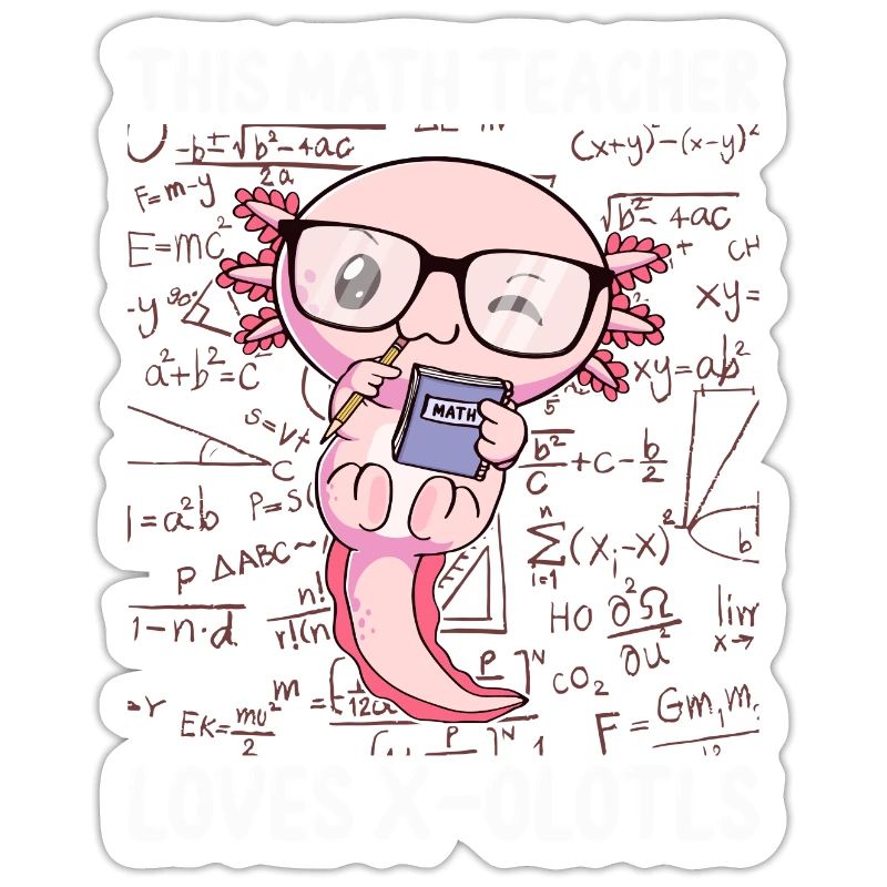 Funny Math Axolotl Gift