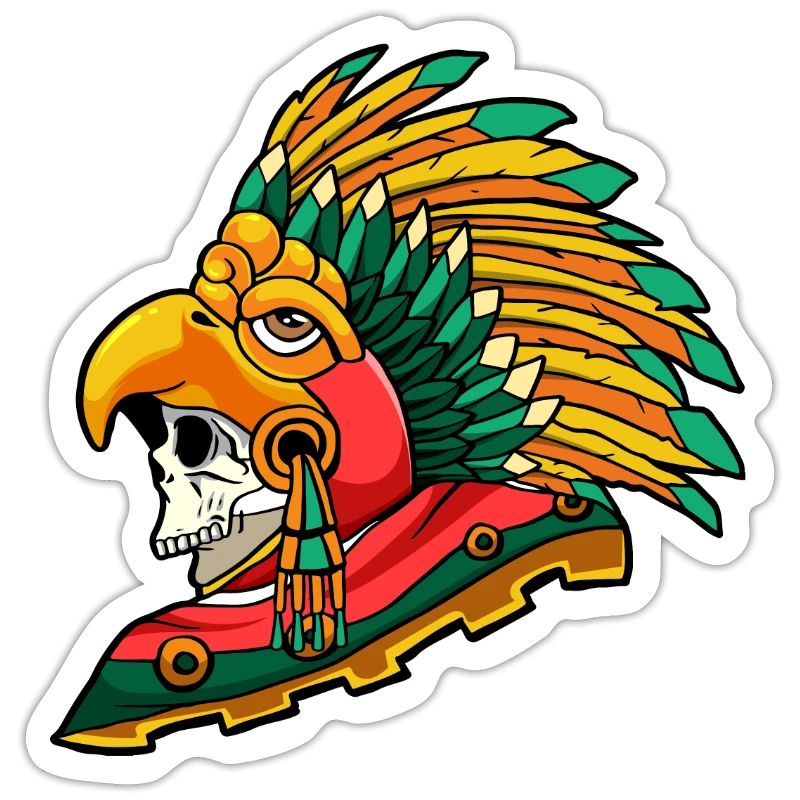 Aztèque Eagle Warrior Mayan Skull Inca