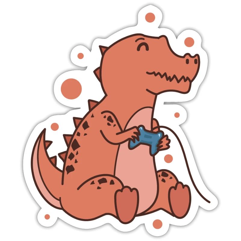 small T-Rex Dino with controller reptile