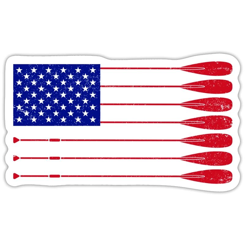 Cool Distressed Drapeau américain Rame Rame Drôle