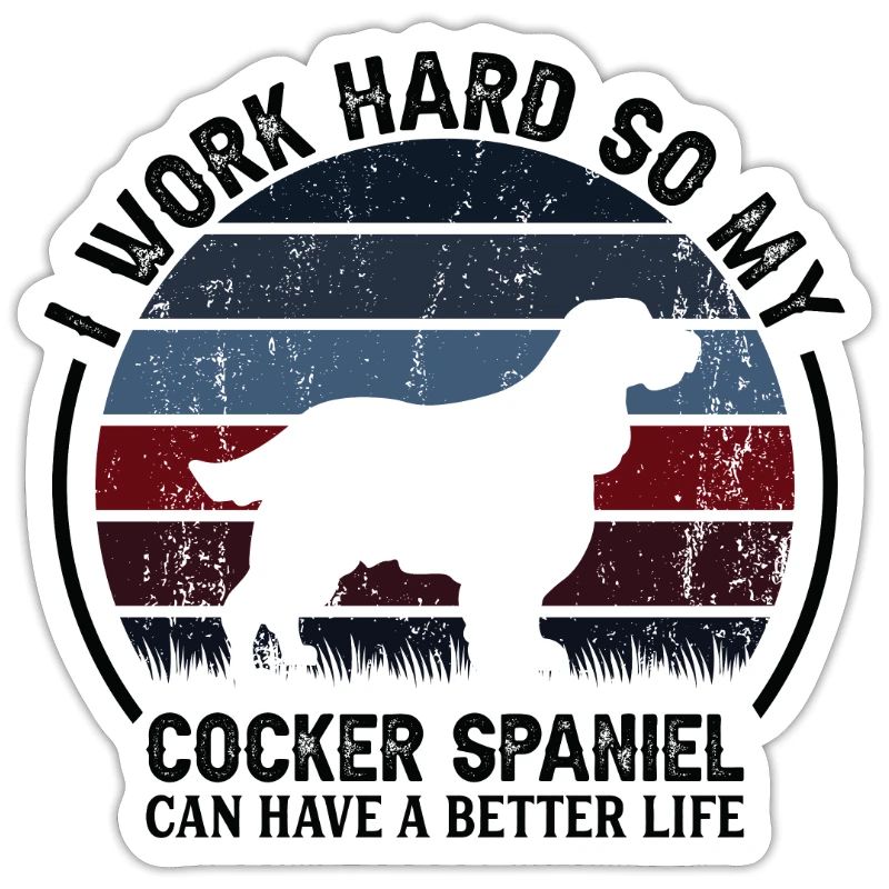 Work Hard - Retro Cocker Spaniel