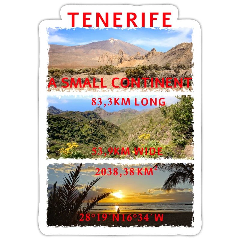 Tenerife a small continent Teide mountains beach