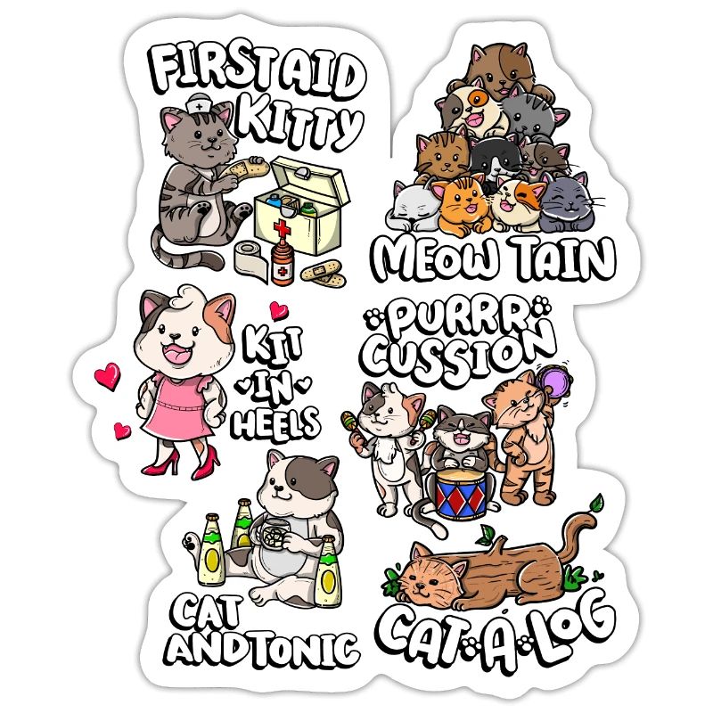 Jeu de mots mignon et drôle de chat | Chat mignon