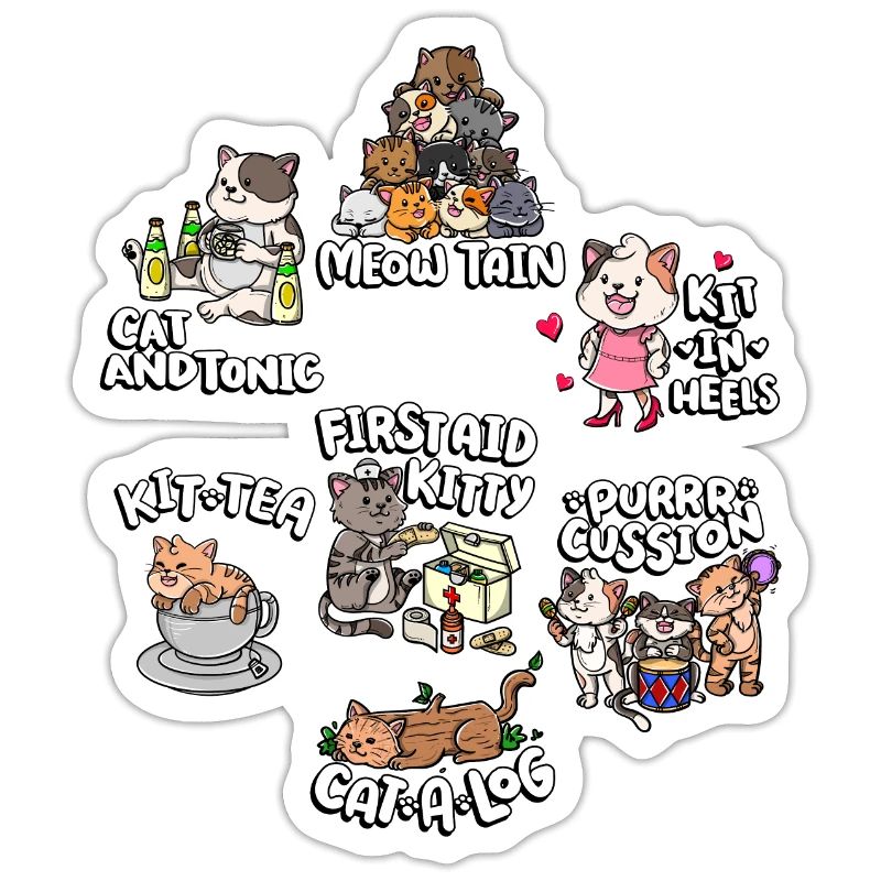 Jeu de mots mignon et drôle de chat | Chat mignon