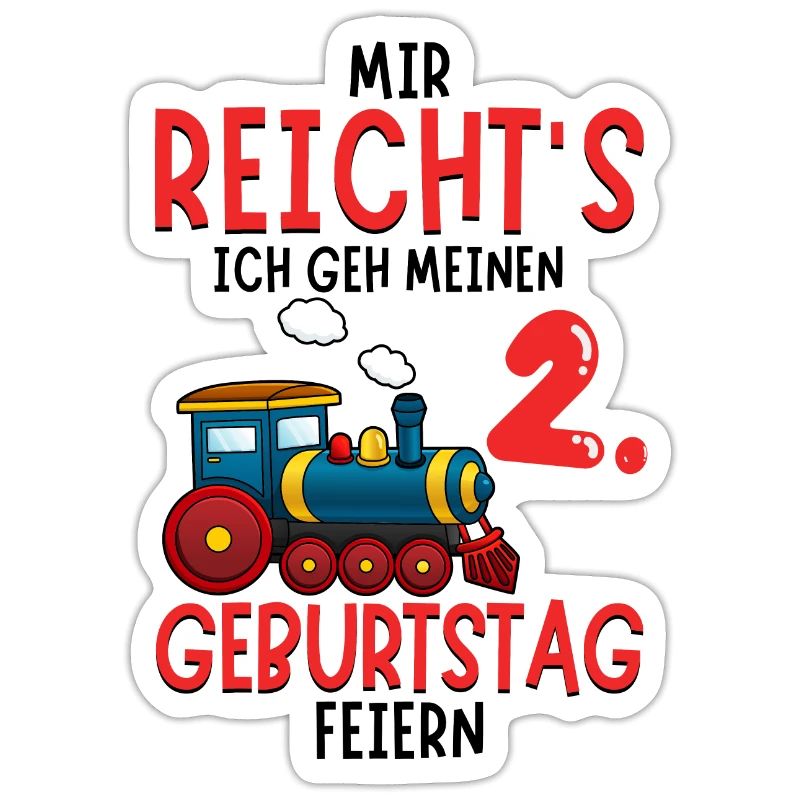 2. Geburtstag Geburtstagsgeschenk mit Eisenbahn