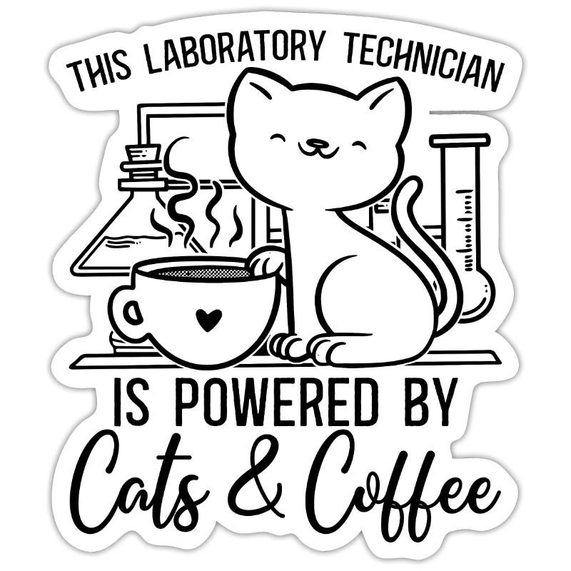 Labortechniker Katze Beruf Kaffee Geschenkidee
