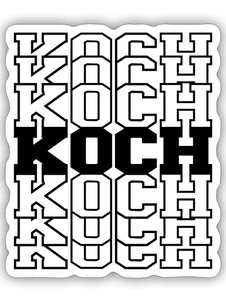 Koch - Sticker Größe S (10 x 10 cm) - Mattweiß - Vorne
