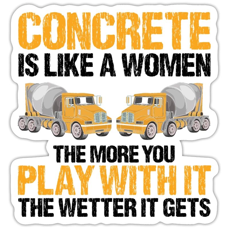 Concrete builder design for construction workers and construction site