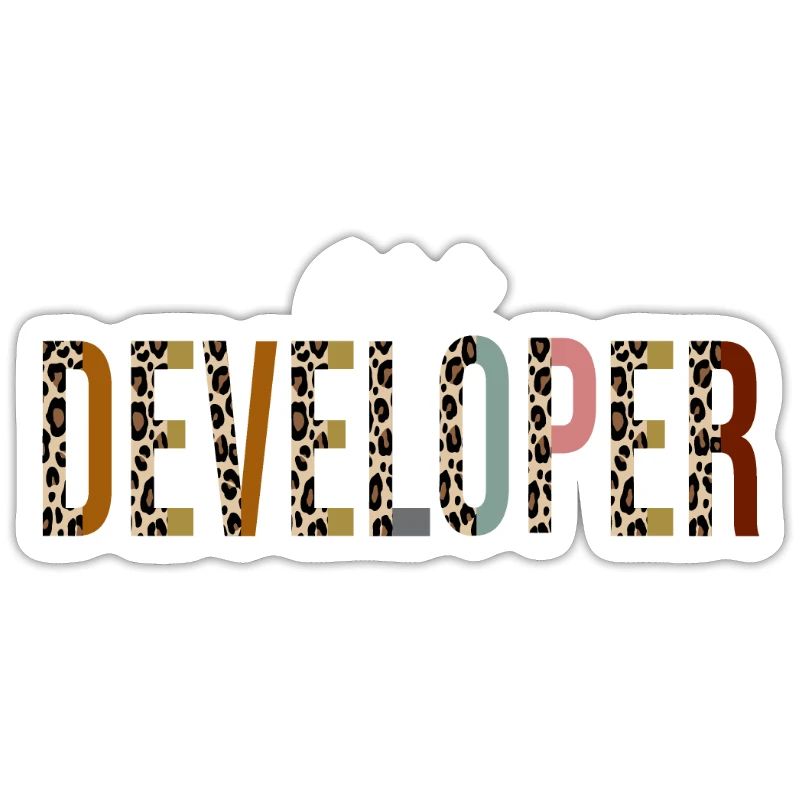 C++ developer Leopard Print Funny Gift