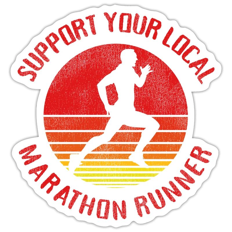 Running Runner Half Marathon Retro