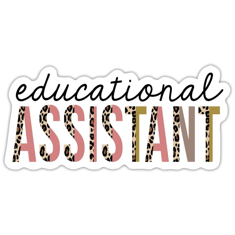 Educational Assistant Leopard Print Funny