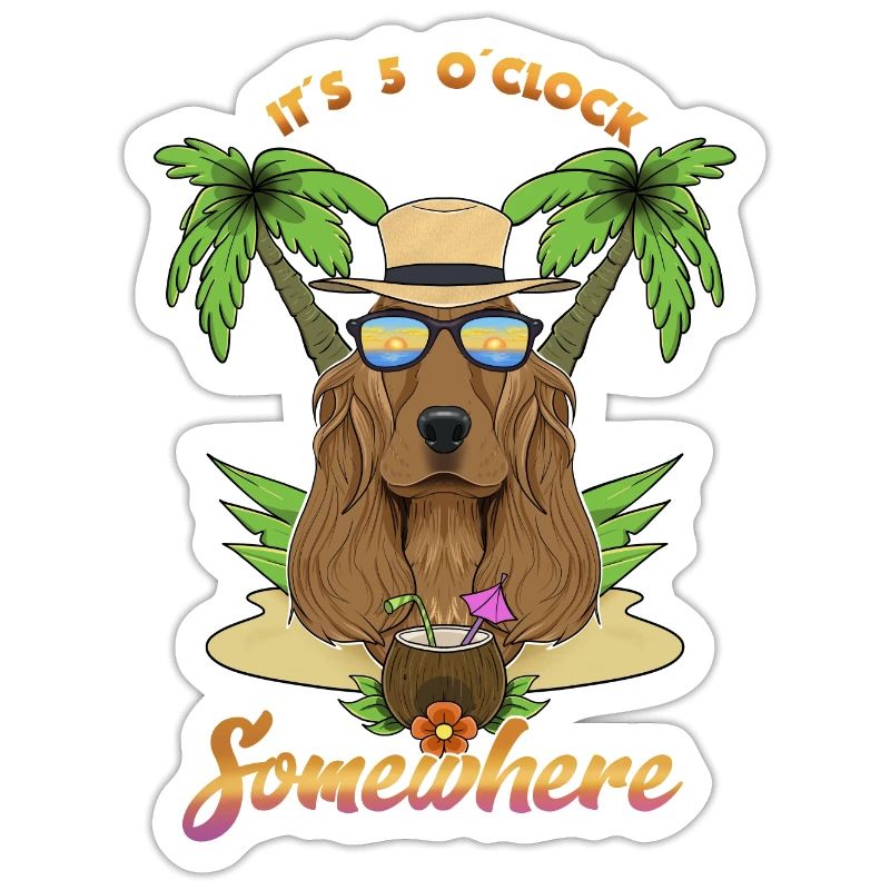 It Is 5 OClock Somewhere Drinking Cocker Spaniel