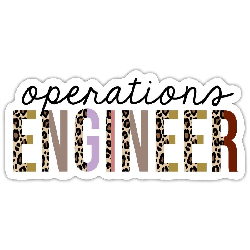 Operations engineer Leopard Print Funny