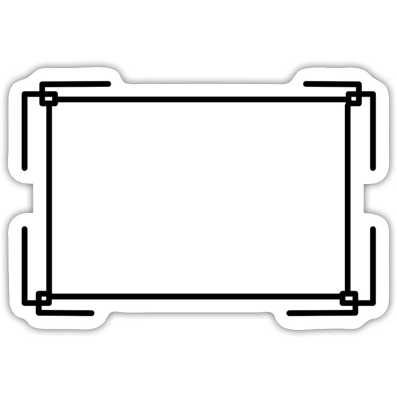 Rectangular frame in black basic text