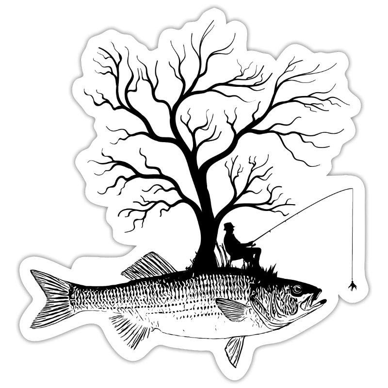 Arbre graphique - Perche rayée de poisson