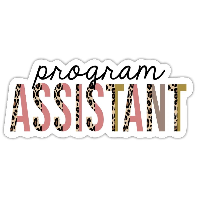 Program Assistant Leopard Print Funny