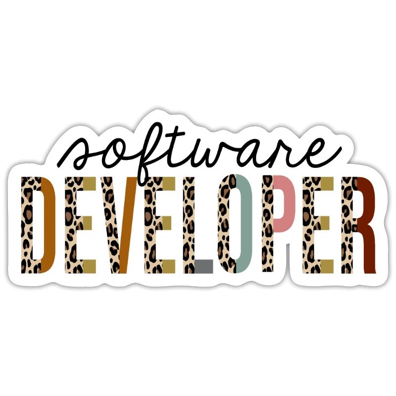 Software Developer Leopard Print Funny