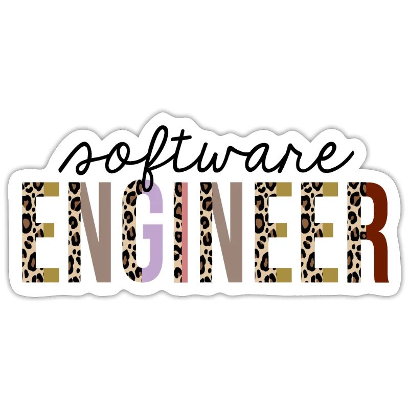 Software engineer Leopard Print Funny