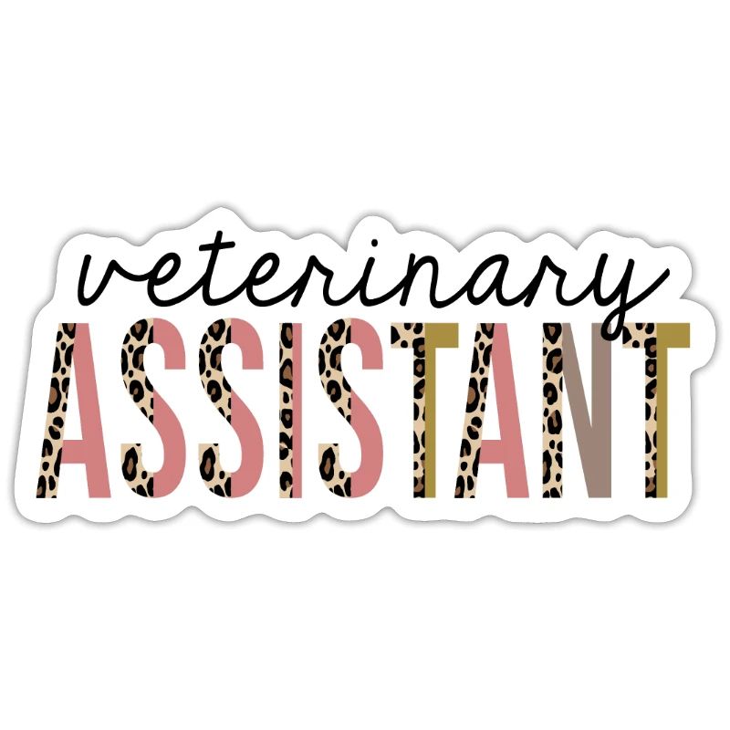 Veterinary Assistant Leopard Print Funny