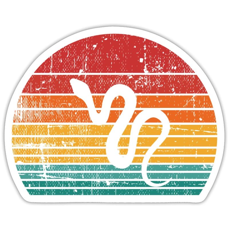 Snake Retro Reptile Python Idée cadeau