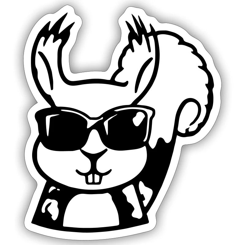 Squirrel with Sunglasses Vector Funny