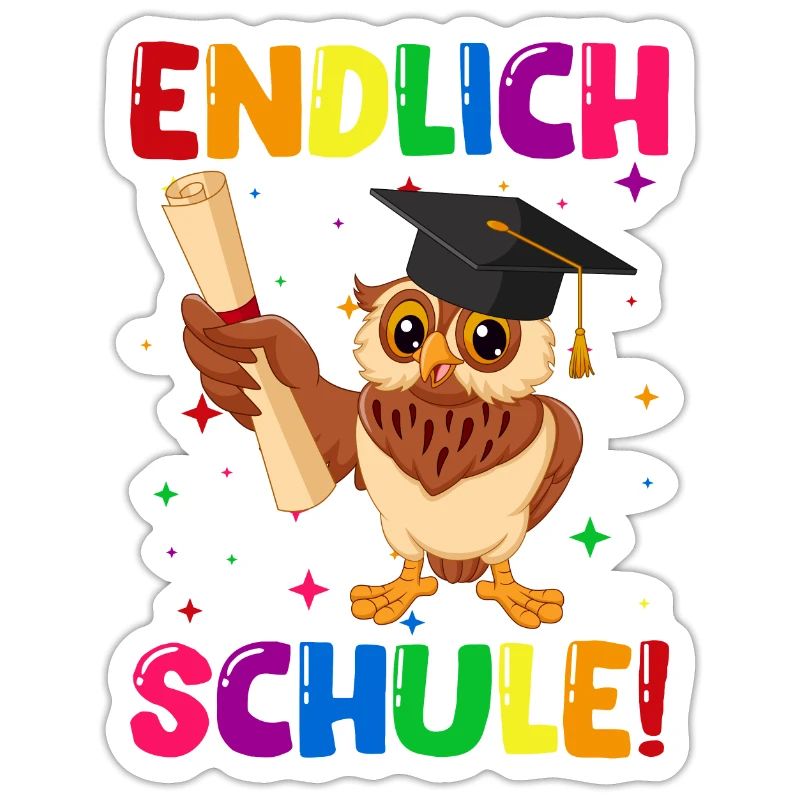 Endlich Schule Eule Einschulung Schulkind