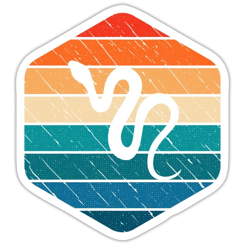 Snake Retro Reptile Python Idée cadeau