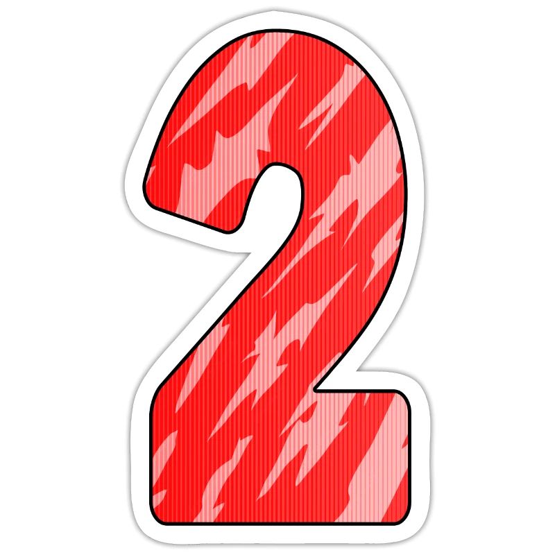 Number 2 Red Pattern
