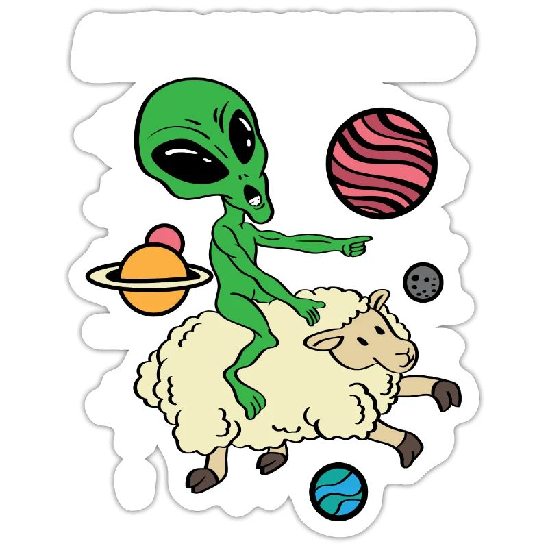 Alien Space Sheep Astronaut oder Weltraumpilot Ges