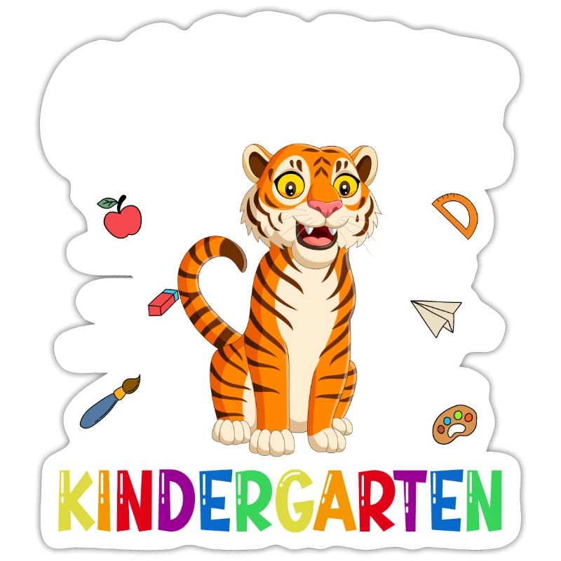 Goodbye Kindergarten Tiger Einschulung Schule