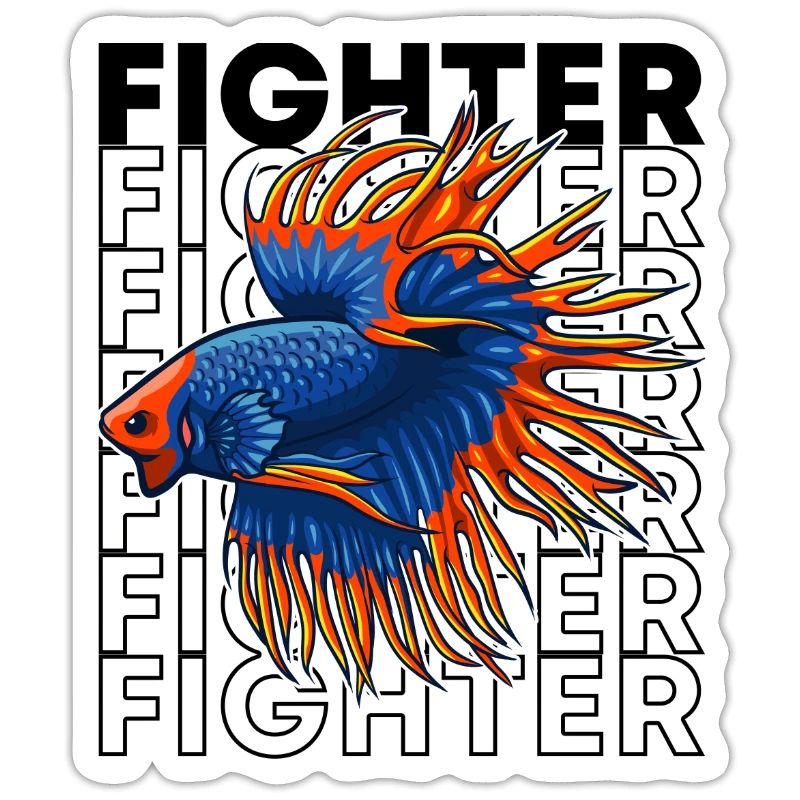 Betta Fish 80's Style Siamese Fighting Fish