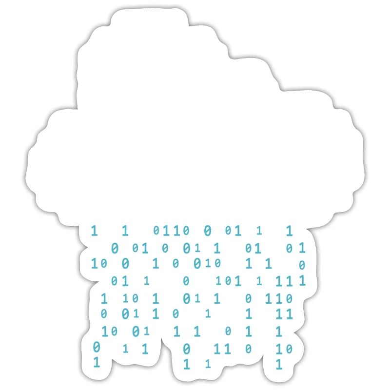 Programmeur - code binaire nuage pluie