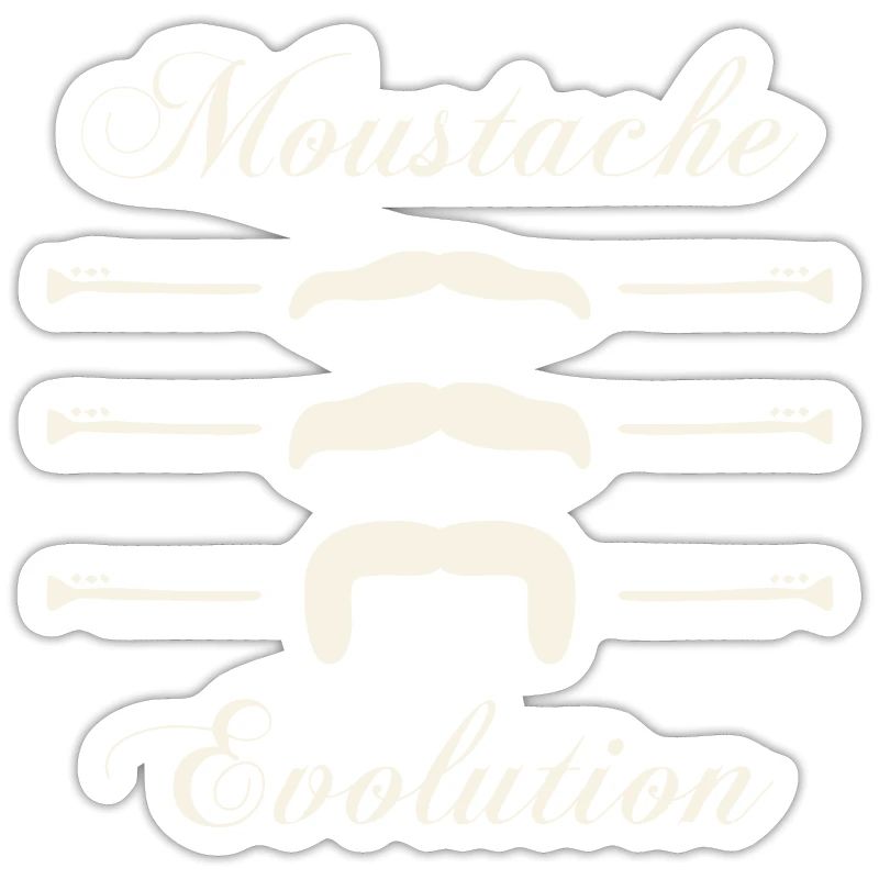 moustaches évolution, Idée cadeau d'élégance.