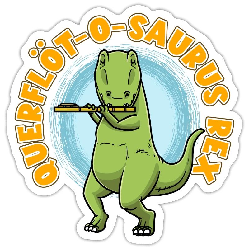 Querflöt-O-Saurus Rex Dinosaurier Querflöte