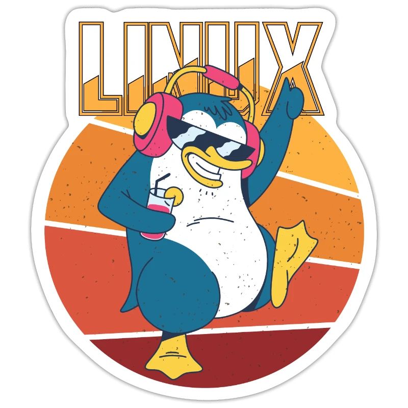 Party Linux Root Cool Penguin Nerd Game Programmer