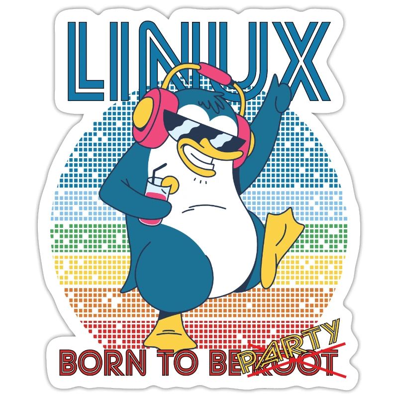 Linux Party Born To Be Root Geek Game Programmer A