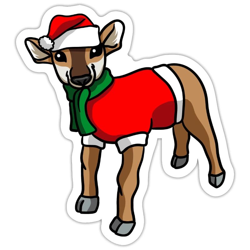 Antilope avec pull de Noël